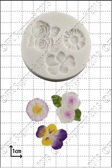 Picture of VIOLA, ROSES & DAISY SILICONE MOULD